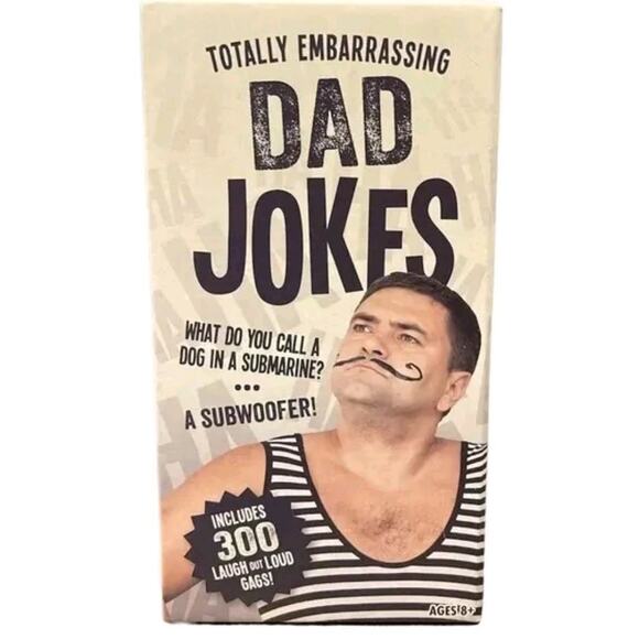 300 Totally Embarrassing Dad Jokes In A Box Fathers Day Gift Funny Family Party - Picture 1 of 6